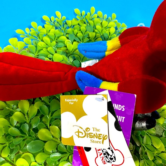 DISNEY STORE VTG 2000 102 DALMATIANS WADDLEWORTH MACAW PARROT w/SOUND BEAN BAG - Picture 4 of 10